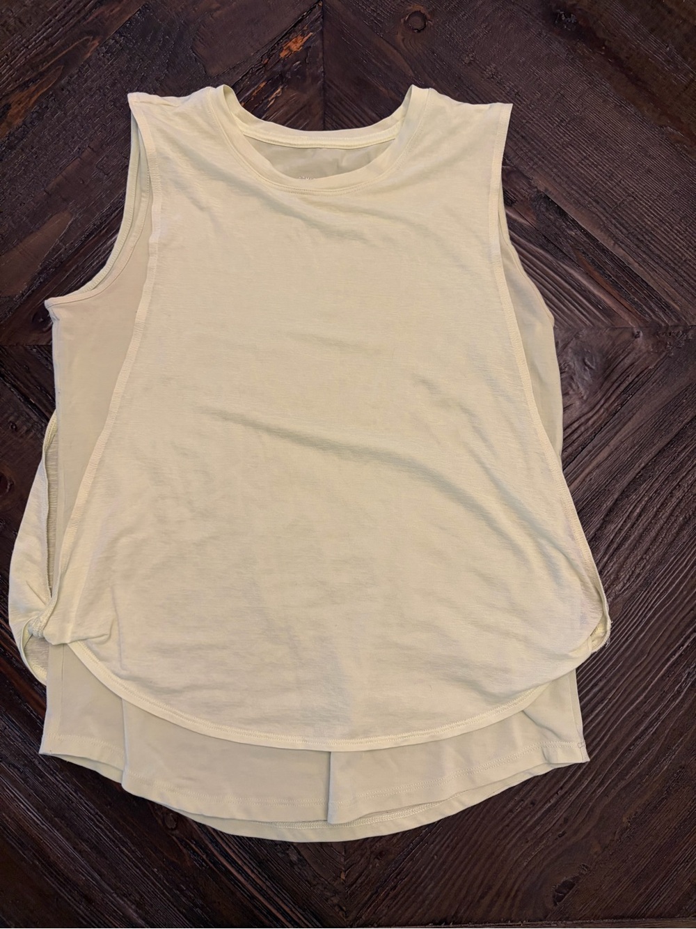 Athleta girl Pale Yellow Sleeveless Crewneck Tank